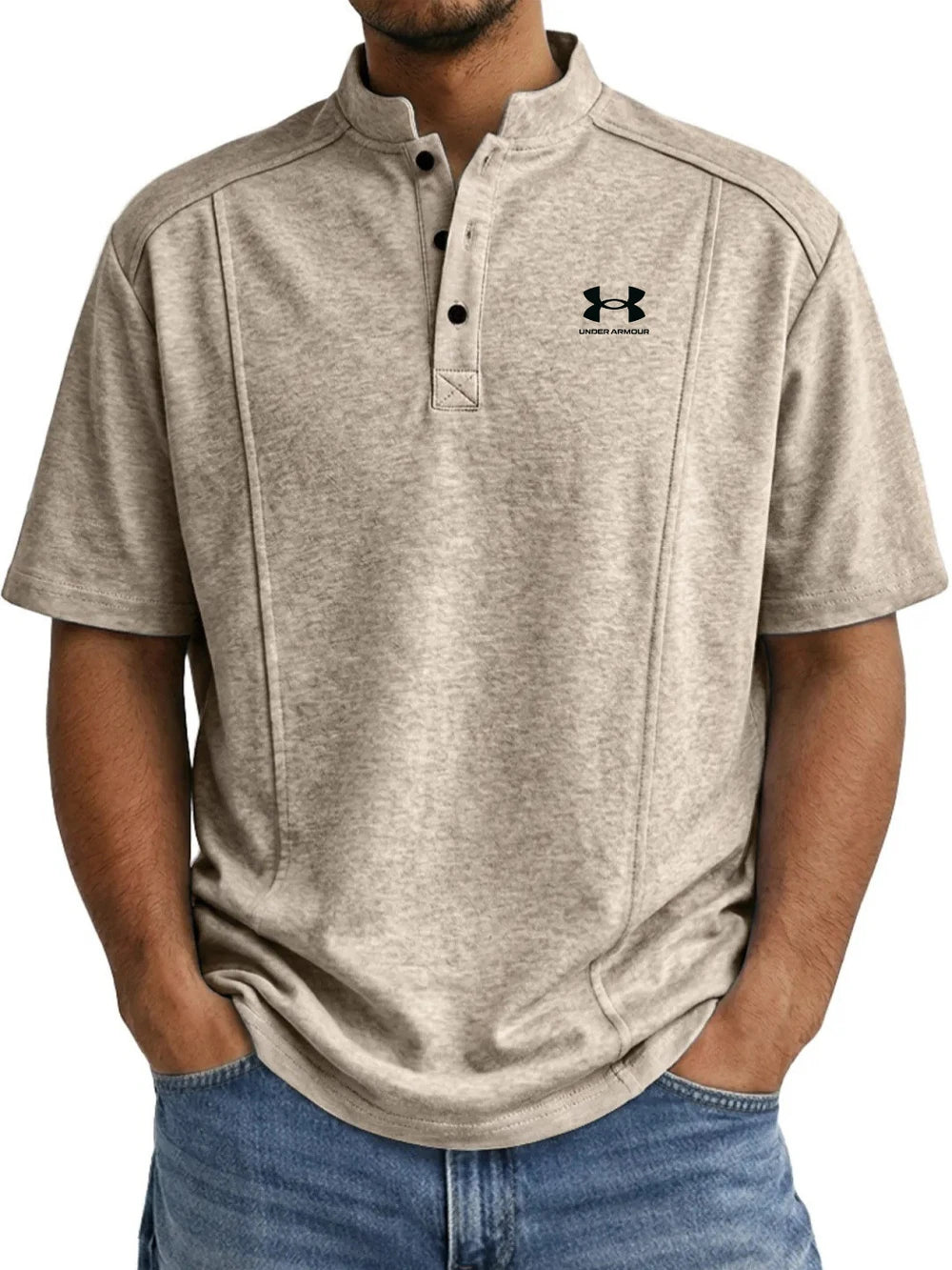 Wrinkle-Resistant Cotton Henley
