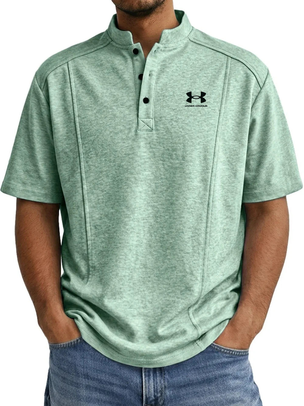 Wrinkle-Resistant Cotton Henley