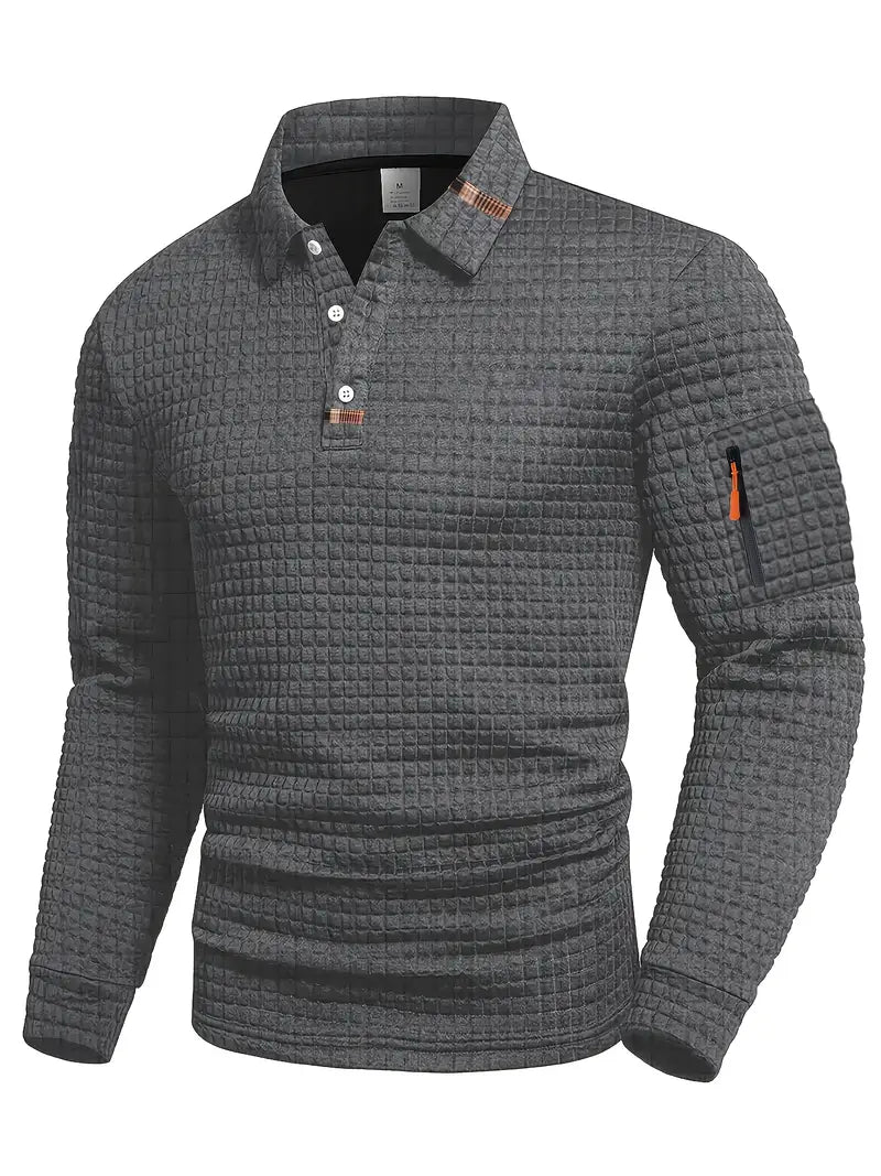 Ephraim | Textured Polo Shirt With Sleeve Pocket
